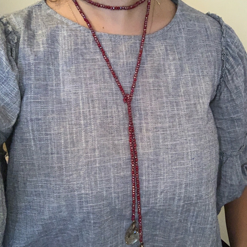 pretty beaded wrap necklace